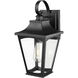 Curry 1 Light 16 inch Powder Coated Black Outdoor Wall Sconce